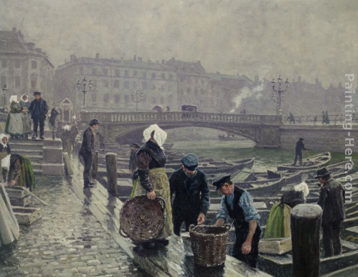Ved Gammel Strand painting - Paul Gustave Fischer Ved Gammel Strand art painting